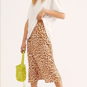 Free people leopard prints skirt